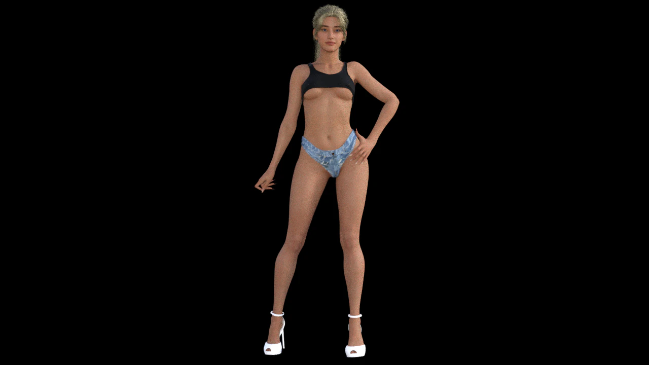 Girl 17 3D Print Model .c4d .max .obj .3ds .fbx .stl .blend