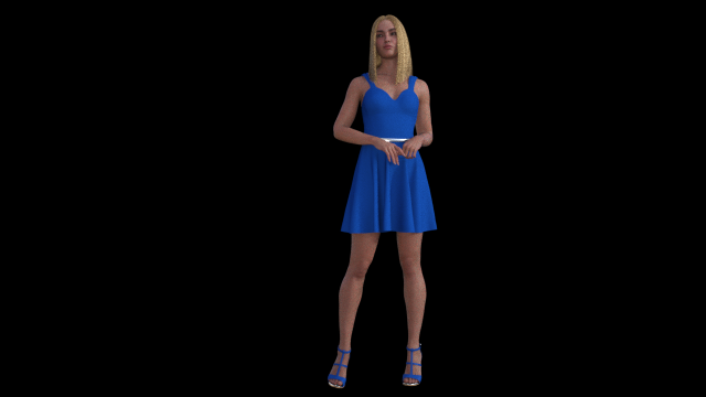 Girl 21 3D Print Model .c4d .max .obj .3ds .fbx .stl .blend 