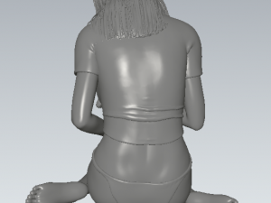 Girl 22 Cat 3D Print Model