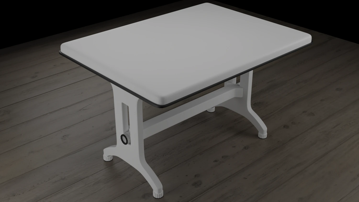 Plastic Table 3D Model .c4d .max .obj .3ds .fbx .stl .blend