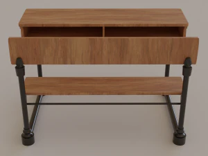 School Desk 3D Model