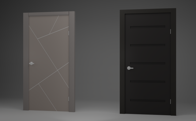 Modern Door Modelo 3D .c4d .max .obj .3ds .fbx .stl .blend 