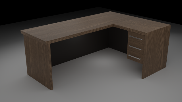 Office Desk 3D Модель .c4d .max .obj .3ds .fbx .stl .blend 