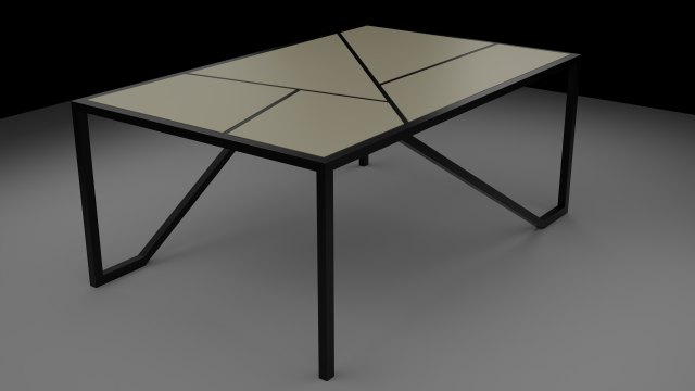 Stylish Table 3D Model .c4d .max .obj .3ds .fbx .stl .blend 