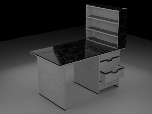 Office Desk With Drawer 3D Model