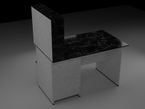 Office Desk With Drawer 3D Model