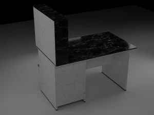 Office Desk With Drawer 3D Model