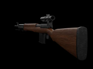 SVT-40 Senapan Sniper Model 3D