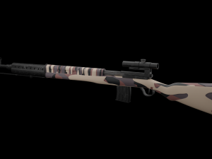 SVT- 40 Sniper Rifle 3D Model