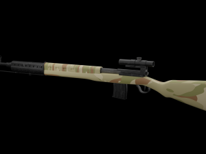 SVT- 40 Sniper Rifle 3D Model