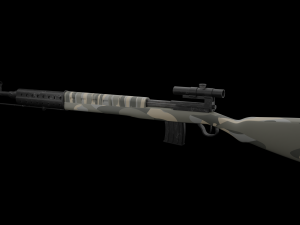 SVT- 40 Sniper Rifle 3D Model