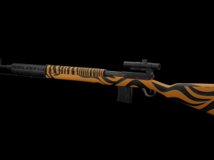 SVT- 40 Sniper Rifle 3D Model