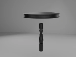 Coffee Shop Chair and Table 3D Model