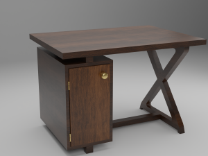 Chandigarh Furniture Table chair cabinet bench Modello 3D