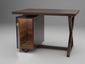 Chandigarh Furniture Table chair cabinet bench Modello 3D