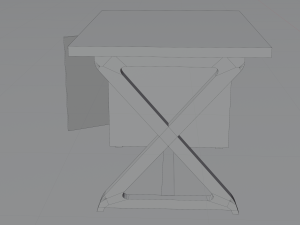 Chandigarh Furniture Table chair cabinet bench Modello 3D