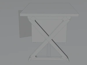 Chandigarh Furniture Table chair cabinet bench 3D Model