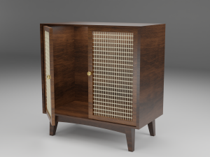 Chandigarh Furniture Table chair cabinet bench Modello 3D