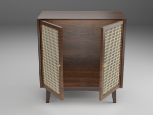 Chandigarh Furniture Table chair cabinet bench Modello 3D