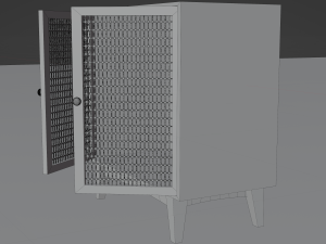 Chandigarh Furniture Table chair cabinet bench Modello 3D