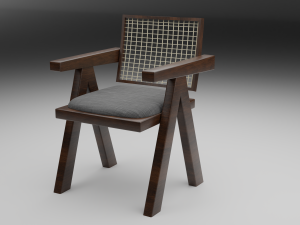 Chandigarh Furniture Table chair cabinet bench Modello 3D