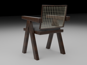 Chandigarh Furniture Table chair cabinet bench Modello 3D