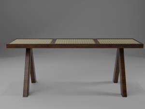 Chandigarh Furniture Table chair cabinet bench Modello 3D