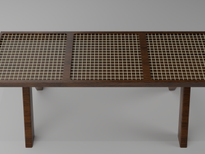 Chandigarh Furniture Table chair cabinet bench Modello 3D