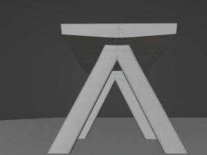 Chandigarh Furniture Table chair cabinet bench 3D Model