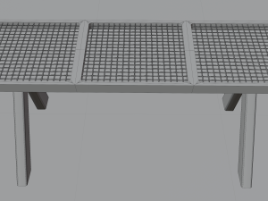 Chandigarh Furniture Table chair cabinet bench Modello 3D