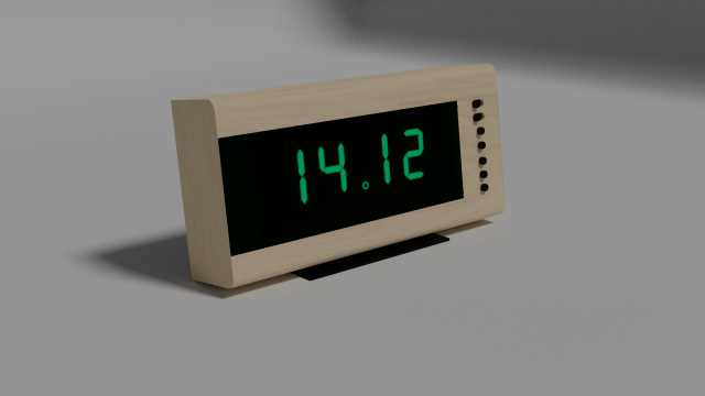 Electronic table clock Model 3D .c4d .max .obj .3ds .fbx .stl .blend 
