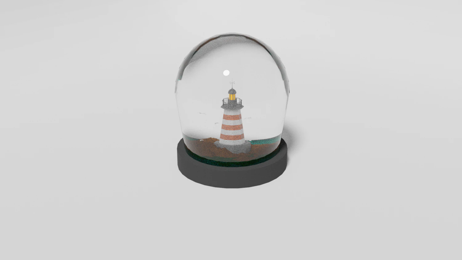 Lighthouse in the bank 3D Model .c4d .max .obj .3ds .fbx .stl .blend