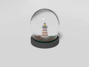 Lighthouse in the bank 3D 모델