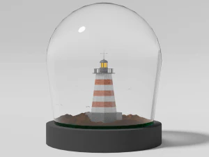 Lighthouse in the bank 3D Model