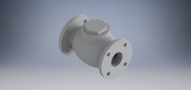 Non-Return Valve 3D Принт Модель .c4d .max .obj .3ds .fbx .stl .blend 
