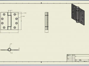 Door Hinge 3D Print Model