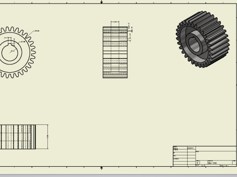 Spur Gear - 3D Mechanical Model 3D Принт Модель