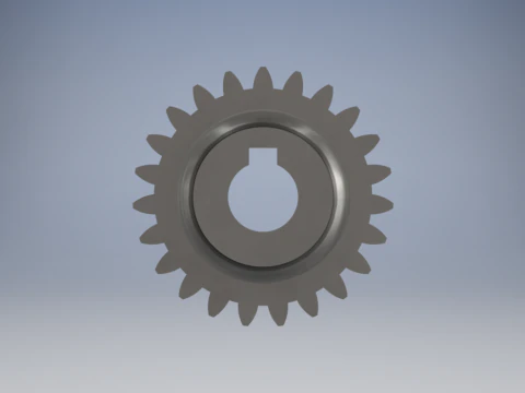 Bevel Gear Precision with Technical Drawing 3D Print Model