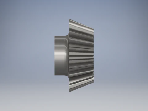 Bevel Gear Precision with Technical Drawing 3D Print Model
