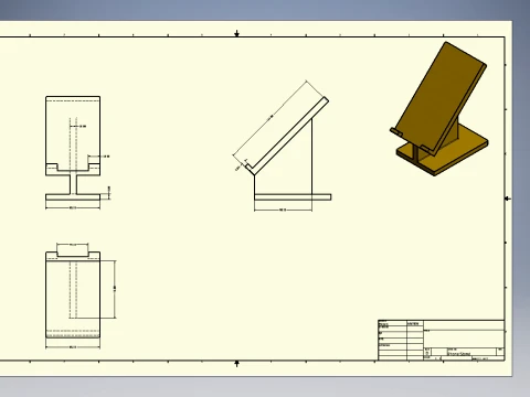 Minimalist Adjustable Phone Stand 3D Printable Desk Holder 3D Print Model