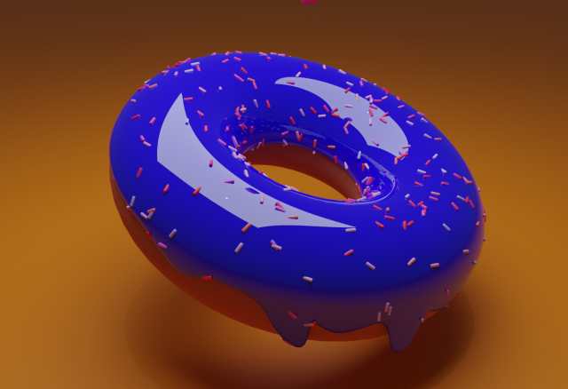 Donut 3D Модель .c4d .max .obj .3ds .fbx .stl .blend 