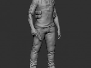 Uncharted 4 Nathan Drake Statue 3D Print Model