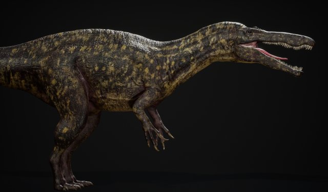Dinosaur - Suchomimus Tenerensis 3D Model .c4d .max .obj .3ds .fbx .stl .blend 