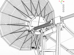 Satellite antenna Andrew 7 meter 3Dモデル