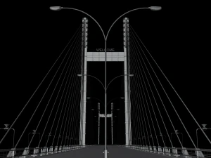 斜拉桥 3D 模型