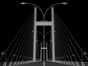 斜拉桥 3D 模型