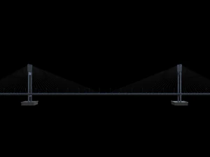 斜拉桥 3D 模型