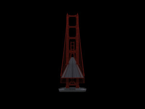 Suspension Bridge Model 3D