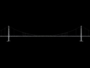 Suspension Bridge Model 3D