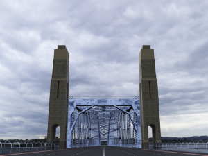 Steel Through Arch Bridge Modelo 3D